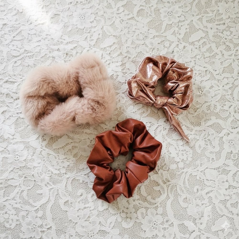 Rose Gold Scrunchie Set 🎀